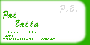 pal balla business card